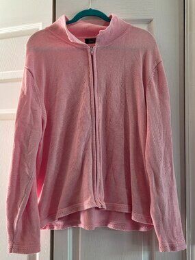 Crystal Kobe, pink sweater, with zipper, 3x